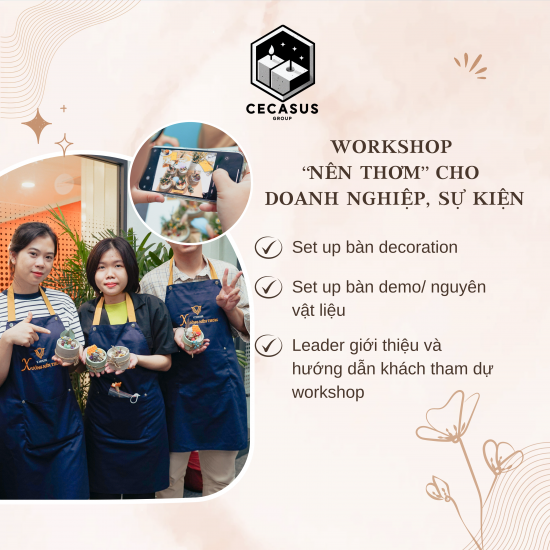 WORKSHOP NẾN THƠM CHO DOANH NGHIỆP,SỰ KIỆN