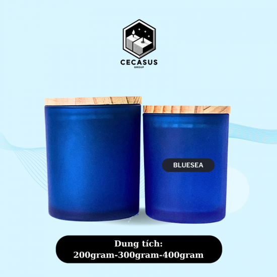 CỐC NÊN THỦY TINH MÀU XANH [BLUESEA] 200-300-400gram