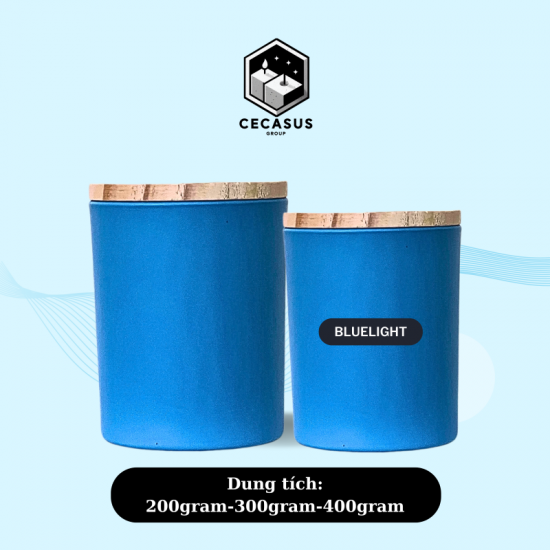 CỐC NÊN THỦY TINH MÀU XANH [BLUELIGHT] 200-300-400gram