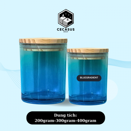 CỐC NÊN THỦY TINH MÀU XANH [BLUEGRADIENT] 200-300-400gram