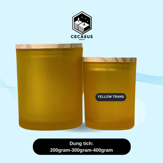 CỐC THỦY TINH LÀM NẾN [YELLOW TRANS] 200-300-400GRAM