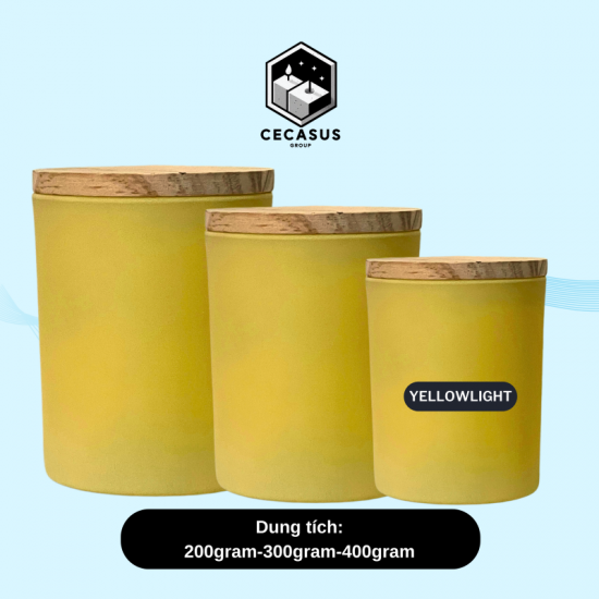 CỐC THỦY TINH LÀM NẾN [YELLOW LIGHT] 200-300-400GRAM