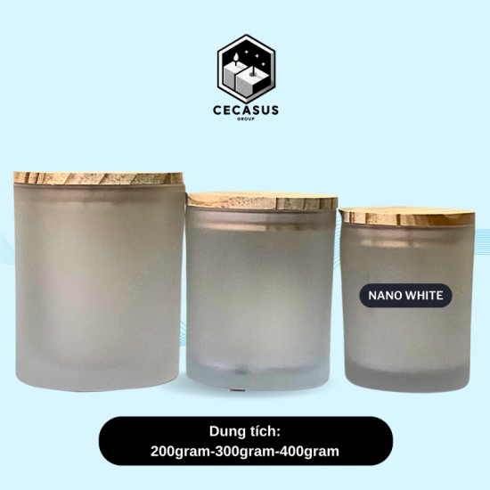 CỐC THỦY TINH LÀM NẾN [NANO WHITE] 200-300-400GRAM